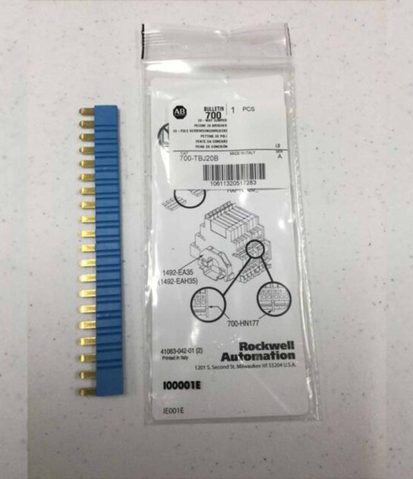 Allen-Bradley 700-TBJ20B Relay Socket 20 Way Blue Jumper