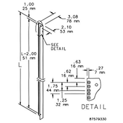 nVent HOFFMAN ARA6019THG RACK ANGLES,STEEL, FITS 60 IN TALL FREE STANDING ENCLOSURES