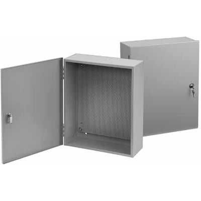 nVent HOFFMAN A2016AT1PP Enclosure, Nema 1, Control Box, Perf Panel, 20.00x16.00x6.62, Steel, Gray