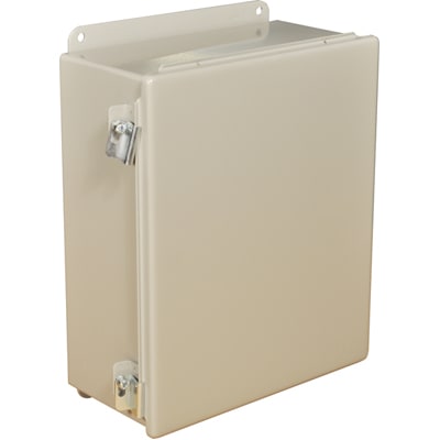 nVent HOFFMAN A1210CH Enclosure, Nema 12, Hinged Cover, Screw Clamp, J Box, 12 x 10 x 5, Steel, Gray
