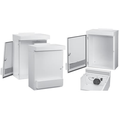 nVent HOFFMAN WF40LP Vented Enclosure, NEMA 3R, Drive Cooling, 6" Fan, Outdoor, 47X24X14, Steel