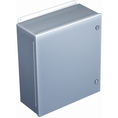 nVent HOFFMAN A10106CHFL Enclosure, Nema 4, Continuous Hinge, Qtr Turn, J Box, 10 x 10 x 6, Steel, Gray