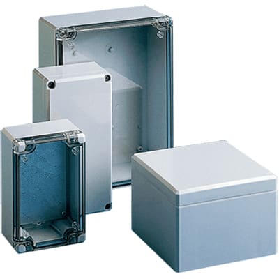 nVent HOFFMAN Q889PCD Enclosure, Wallmount,Polycarbonate, Gray,2.99x2.91x3.11 In,NEMA13,QLINE D Series
