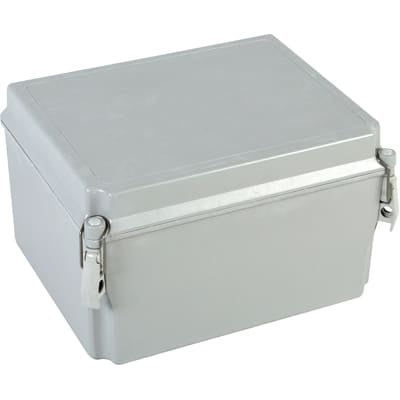 nVent HOFFMAN A1086CHQRFG Continuous Hinge, QR Cover, Enclosure, 4X, 10x8x6, Light Gray, Fiberglass