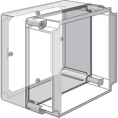 nVent HOFFMAN Q1818PE Internal Panel, QLINE E, 148X148MM, FITS 175X175MM, STEEL