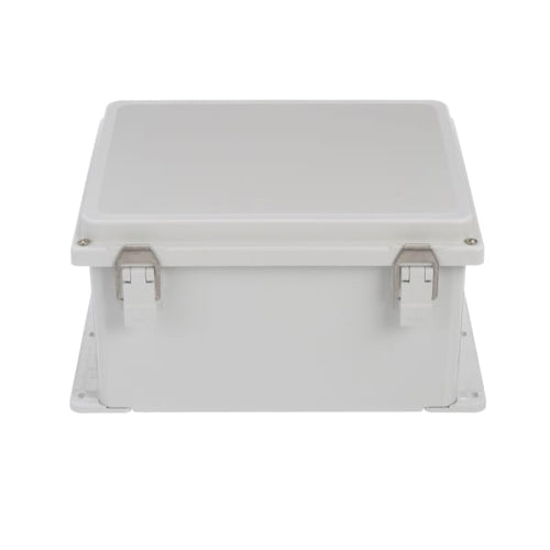 nVent HOFFMAN A12106PHC Junction Box,Polyester,Hinged,Clamp,Gray,12.08x10.09x6.38 In,NEMA13,Polypro