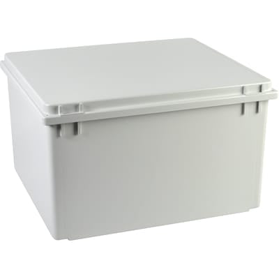nVent HOFFMAN A181610PHC Junction Box,Polyester,Hinged,Clamp,Gray,17.95x15.94x10.35 In,NEMA13,Polypro