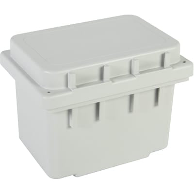 nVent HOFFMAN A644PHC Junction Box,Polyester,Hinged,Clamp,Gray,6.12x4.12x4.38 In,NEMA13,Polypro