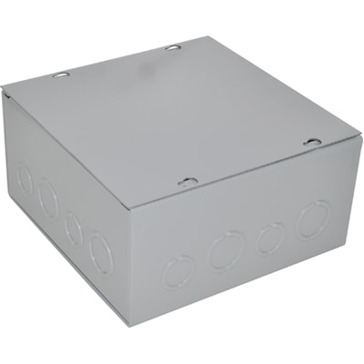 nVent HOFFMAN ASE8X8X4 Enclosure, Pull Box, Screw Cover, Knockouts, 8.00X8.00X4.00, Steel, Gray