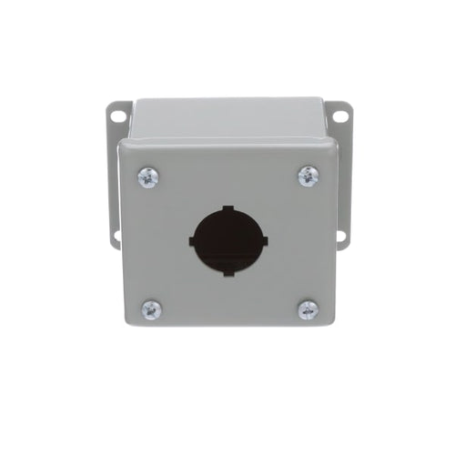nVent HOFFMAN E1PB Enclosure,Pushbutton,1 Hole,30.5mm,Steel,NEMA13,IP65,Gray,Type 12 Series