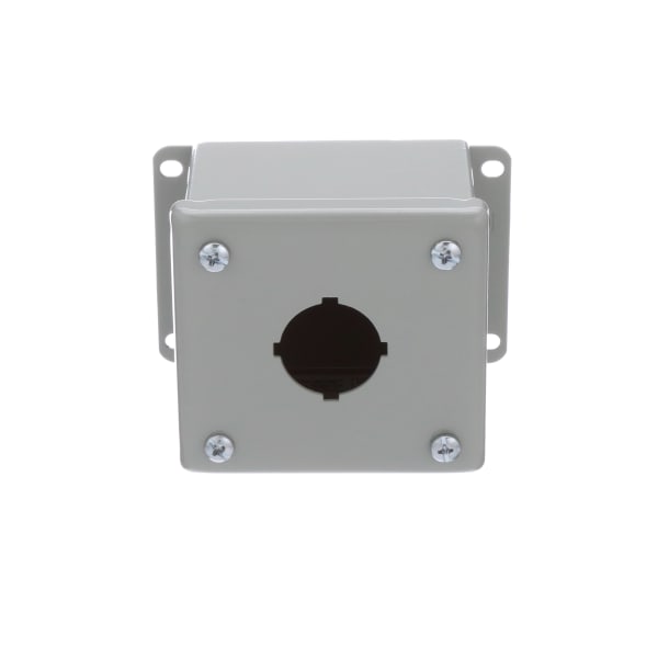 nVent HOFFMAN E1PB Enclosure,Pushbutton,1 Hole,30.5mm,Steel,NEMA13,IP65,Gray,Type 12 Series
