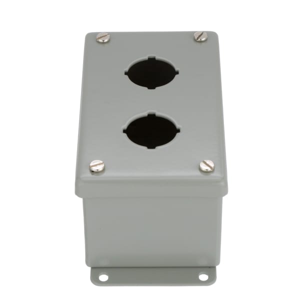 nVent HOFFMAN E2PB Enclosure,Pushbutton,2 Hole,30.5mm,Steel,NEMA13,IP65,Gray,Type 12 Series
