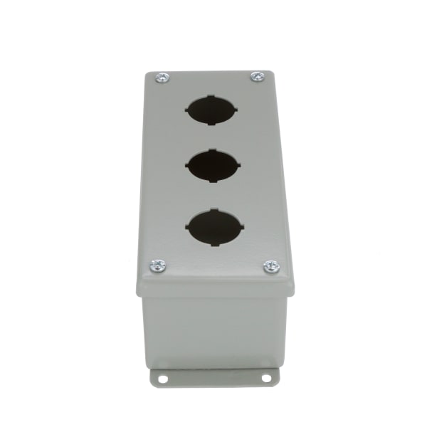 nVent HOFFMAN E3PB Enclosure,Pushbutton,3 Hole,30.5mm,Steel,NEMA13,IP65,Gray,Type 12 Series