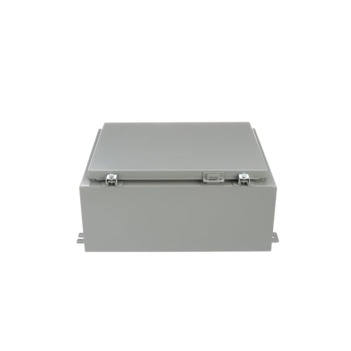 nVent HOFFMAN A201608LP Junction Box,Panel Mount,Steel,Gray/White,20x16x8 In,NEMA13,Hinged,Screw Clamp