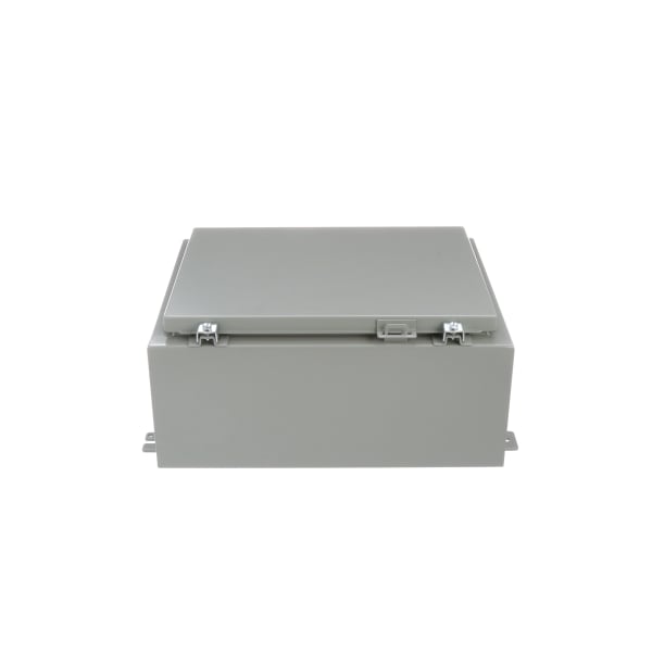 nVent HOFFMAN A201608LP Junction Box,Panel Mount,Steel,Gray/White,20x16x8 In,NEMA13,Hinged,Screw Clamp