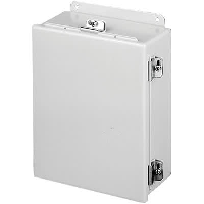 nVent HOFFMAN A604CHNF Enclosure, Box-Lid, Steel, Gray, Hinged, Clamped Cover, 6.0 x 4.0 x 3.0 in, IP66