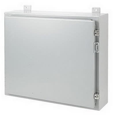 nVent HOFFMAN A302010LP Enclosure, Box-Lid, Steel, Gray, Hinged, Clamp/Screw, 30 x 20 x 10in, Wall Mount