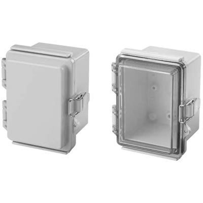 nVent HOFFMAN E151509PPG Junction Box,Panel Mnt,Polycarbonate,UL94V0,Gray,5.91x5.91x3.54 In,NEMA 4X