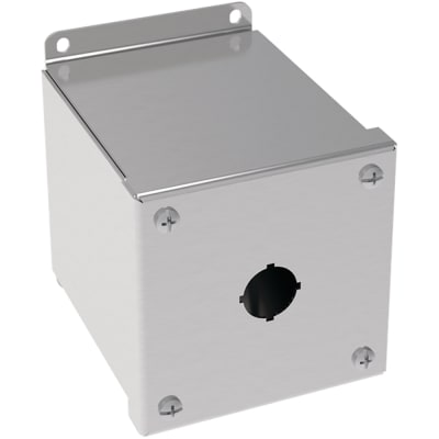 nVent HOFFMAN E1PBGXSS Enclosure,Pushbutton,1 Hole,22.5mm,Stainless,NEMA13,IP66,Pentair Stainless Serie