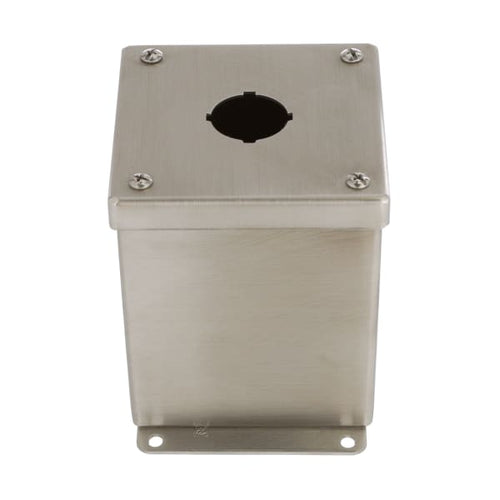 nVent HOFFMAN E1PBXSS Enclosure,Pushbutton,1 Hole,30.5mm,Stainless,NEMA13,IP66,Pentair Stainless Serie