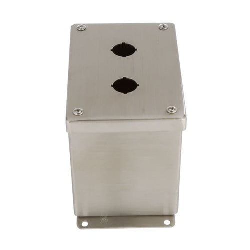 nVent HOFFMAN E2PBGXSS Enclosure,Pushbutton,2 Hole,22.5mm,Stainless,NEMA13,IP66,Pentair Stainless Serie