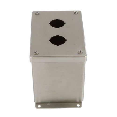 nVent HOFFMAN E2PBXSS Enclosure,Pushbutton,2 Hole,30.5mm,Stainless,NEMA13,IP66,Pentair Stainless Serie