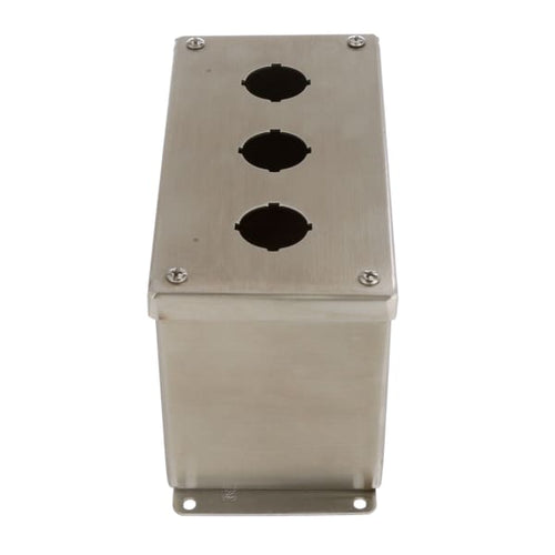 nVent HOFFMAN E3PBXSS Enclosure,Pushbutton,3 Hole,30.5mm,Stainless,NEMA13,IP66,Pentair Stainless Serie
