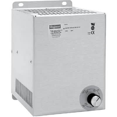 nVent HOFFMAN DAH13002C Electric Heater, 230VAC 1300W, 7.50x5.00x6.53 inch, Brushed, Aluminum