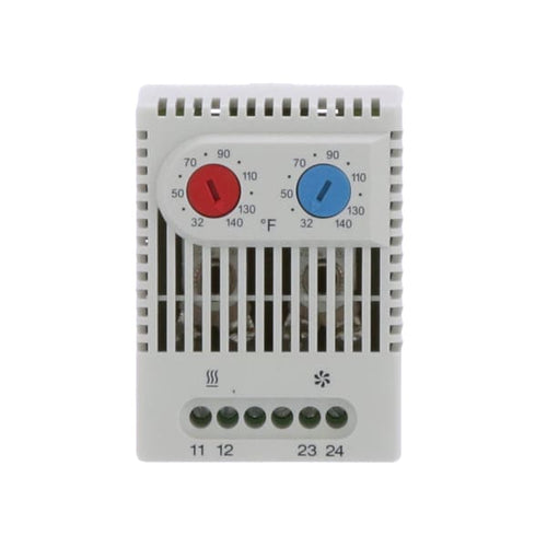 nVent HOFFMAN ADLTEMP Dual Thermostat, 2.64x1.97x1.81, Light Gray, Plastic