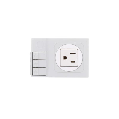 nVent HOFFMAN ADINP120A DIN-Mounted Outlet No fuse, NEMA 5-15R, 3.54x2.44x1.97, Light Gray, Plastic