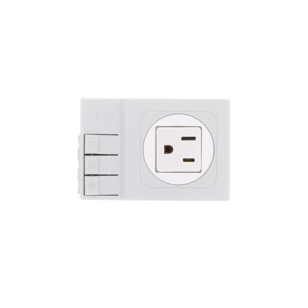 nVent HOFFMAN ADINP120A DIN-Mounted Outlet No fuse, NEMA 5-15R, 3.54x2.44x1.97, Light Gray, Plastic