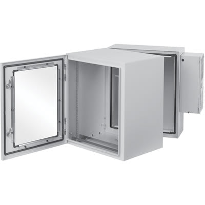 nVent HOFFMAN PTHW242428G2A PTK DH WD 28x24x24 AC Type12 Lt Gray, 24.09x23.62x27.95, Steel