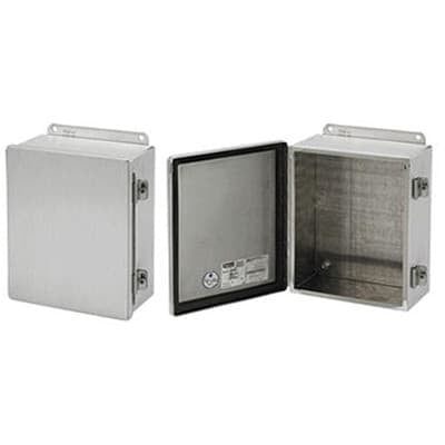 nVent HOFFMAN A1614CHAL Continuous Hinge with Clamps Type 12, 16.00x14.00x6.00, Brushed, Aluminum
