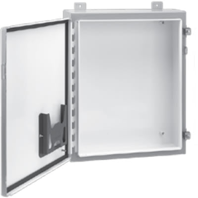nVent HOFFMAN A162006LP Enclosure, Junction Box, Gray/White, Steel, 16.0 x 20.0 x 6.0in., Hinged, Clamps