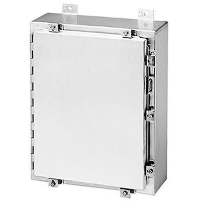 nVent HOFFMAN A16H1206ALLP Continuous Hinge Enclosure with Clamps LP Type 4X, 16x12x6, Brushed, Aluminum