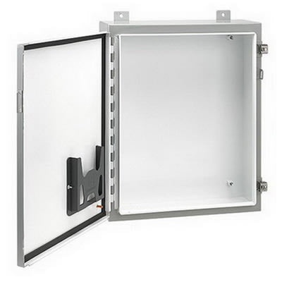 nVent HOFFMAN A201206LP Enclosure, Junction Box, Gray/White, Steel, 20.0 x 12.0 x 6.0in., Hinged, Clamps