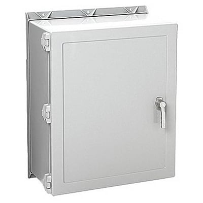 nVent HOFFMAN A20H1606GQRLP Enclosure, Junction Box, Gray, Fiberglass,20.19x16.25x6.0in, Quick Release Latch