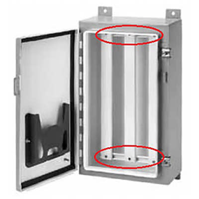 nVent HOFFMAN A20NTMA2 (2) Brackets Fit A or B = 20.0 White, fits 20.00, Steel