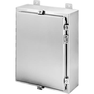 nVent HOFFMAN A30H2416SSLP Junction Box,30x24x16",Stainless Steel,Wall Mount,NEMA13,Hinged,Screw Clamps
