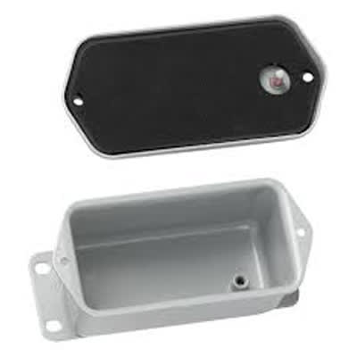 nVent HOFFMAN A403DSC Enclosure, Box-Lid, Gray Steel, 4.50 x 2.88 x 2.62in., Lift-off Lid, Screw Cover