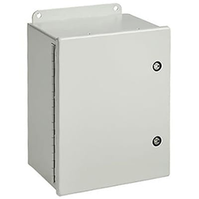 nVent HOFFMAN A4044CHFL J Box, Type 12, Fast Latch Gray, 4.00x4.00x4.00, Steel