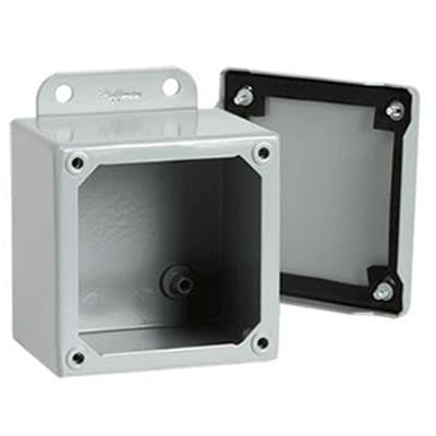 nVent HOFFMAN A4044SC Screw Cover Enclosure Type 12, 4.00x4.00x4.00, Gray, Mild Steel