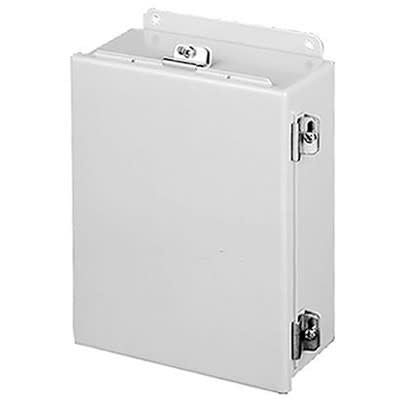 nVent HOFFMAN A404CHNF Continuous Hinge Enclosure with Clamps Type 4, 4x4x3, Gray, Mild Steel