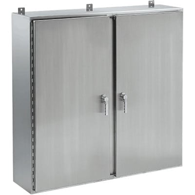 nVent HOFFMAN A42H4212WFSSLP3PT Two-Door N4X 304SS with handle , 42.00x42.00x12.00, SS Type 304