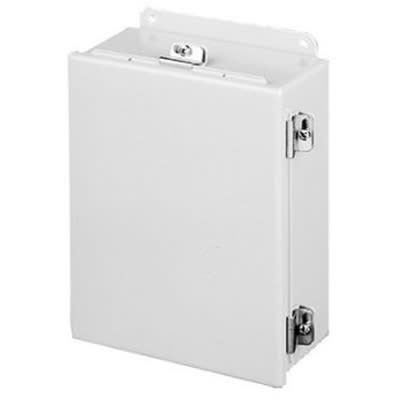 nVent HOFFMAN A606CHNF Enclosure, Junction Box, Steel, Hinged, 6.0 x 6.0 x 4.0 in., IP65