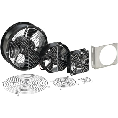 nVent HOFFMAN A6AXFNGQ AC Fan, 115V, 172x51mm, Round, 102CFM, 38dBA, 18W, 1650RPM, Wire Leads