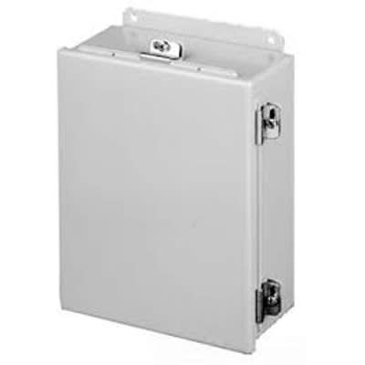 nVent HOFFMAN A806CHNF Enclosure, Junction Box, Gray, Steel, 8.0 x 6.0 x 3.5 in., Hinged, IP66