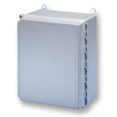 nVent HOFFMAN A864CHSCFG Enclosure, Junction Box, Gray, Fiberglass, 8.0 x 6.0 x 4.0 in., Hinged, IP66
