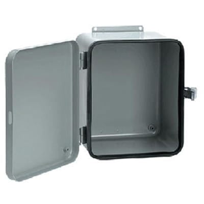 nVent HOFFMAN A864DL Removable Hinge Quick-Release Latch Contoured Type 12, 8x6x4, Gray, Mild Steel