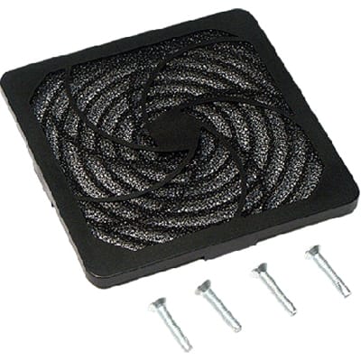 nVent HOFFMAN AFLTR6LD Fan Filter and Finger Guard Kit, 6-inch Fans, 7.06x6.38x.31, Black, Plastic